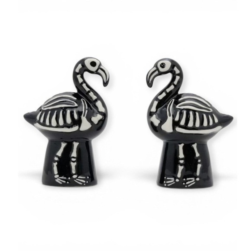 Celebrate Together Halloween Flamingo Skeleton Salt & Pepper Shaker Set